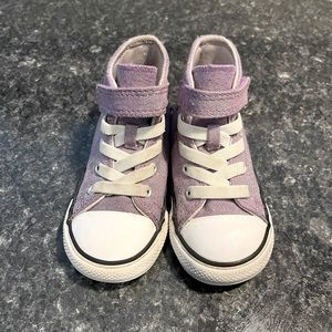 Sparkly purple converse